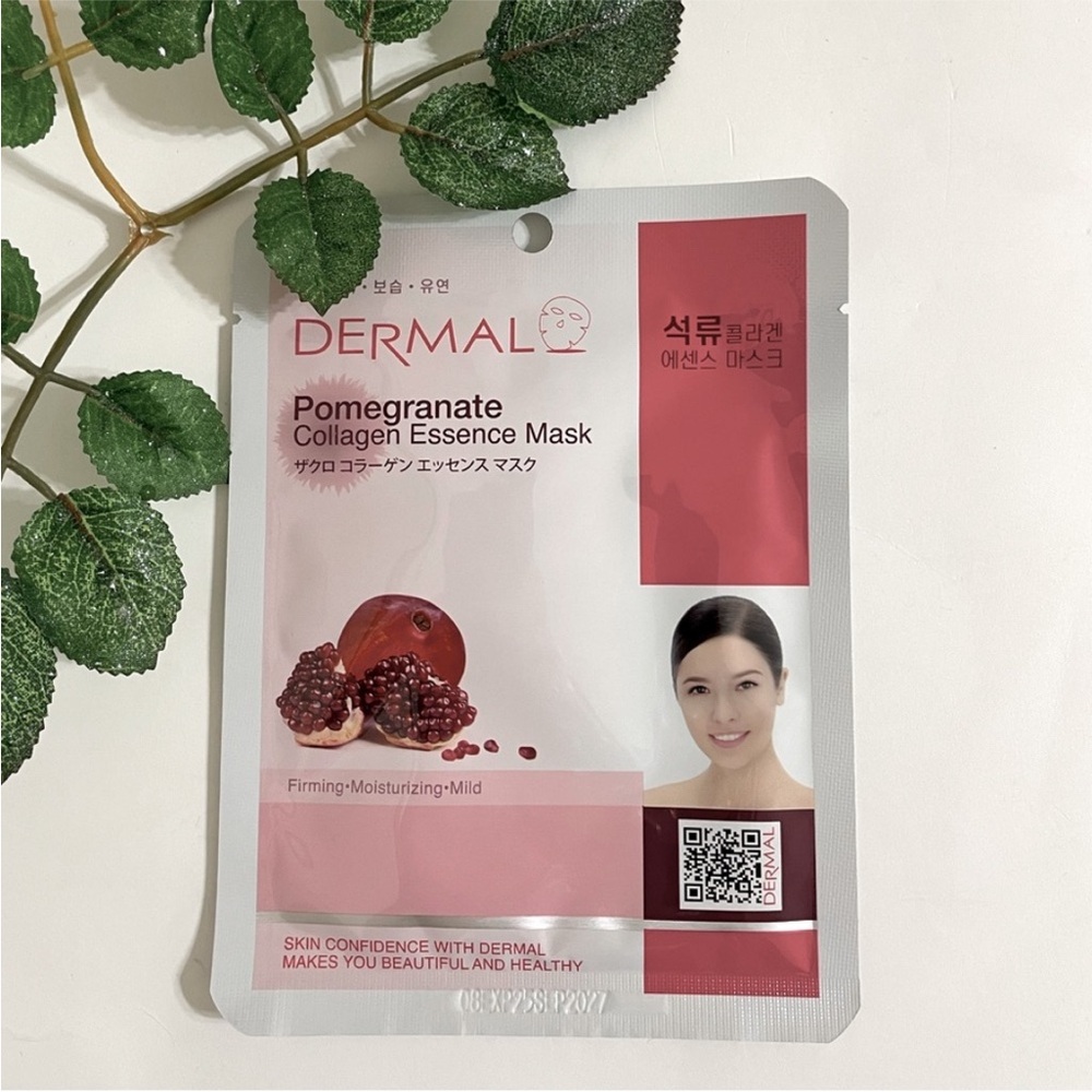 New $5ea OR 5/$18 DERMAL Pomegranate Collagen Essence Moisturizing Face Mask